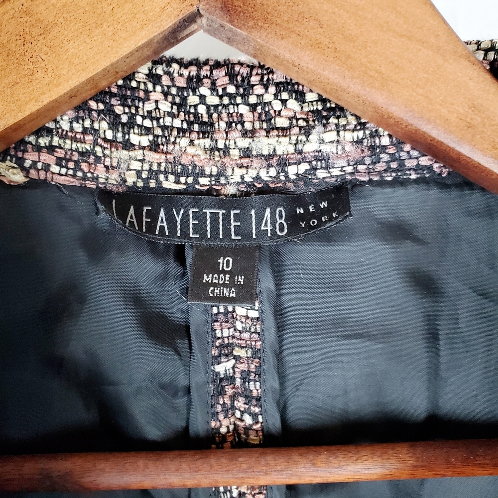 Lafayette 148 New York‎ Boucle Tweed Zip Front Jacket - Picture 6 of 11